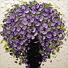 Purple Canvas Paintings - Purple Floral